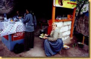 Taking a Break at a Restaurant in the Red Valley