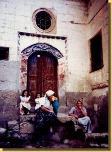 Women and Children on the Steps